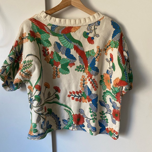 Floral Knit Women's Top - Picture 2 of 3